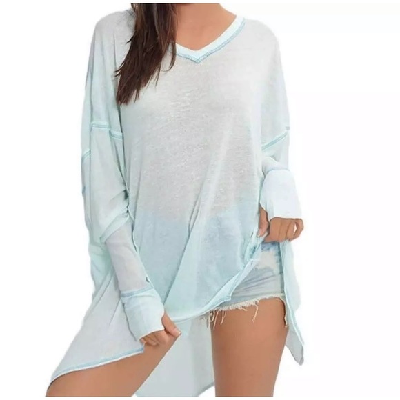 FREE PEOPLE NWT’S GREEN TUNIC - Picture 2 of 4